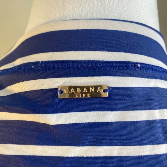 Cabaña life swim Navy and White Striped Zip-Up Jacket - Picture 6 of 10